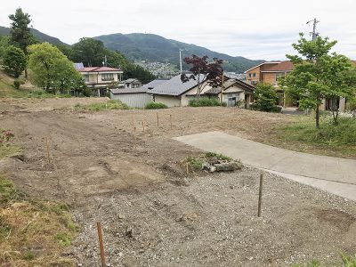 上松の家　更地　建て替え写真